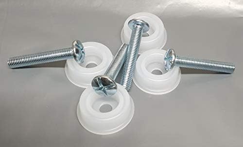 HEADBOARD BOLTS SCREWS COMPLETE WITH PLASTIC WASHERS HEADBOARD FIXING FOR DIVAN BED HEADBOARD
