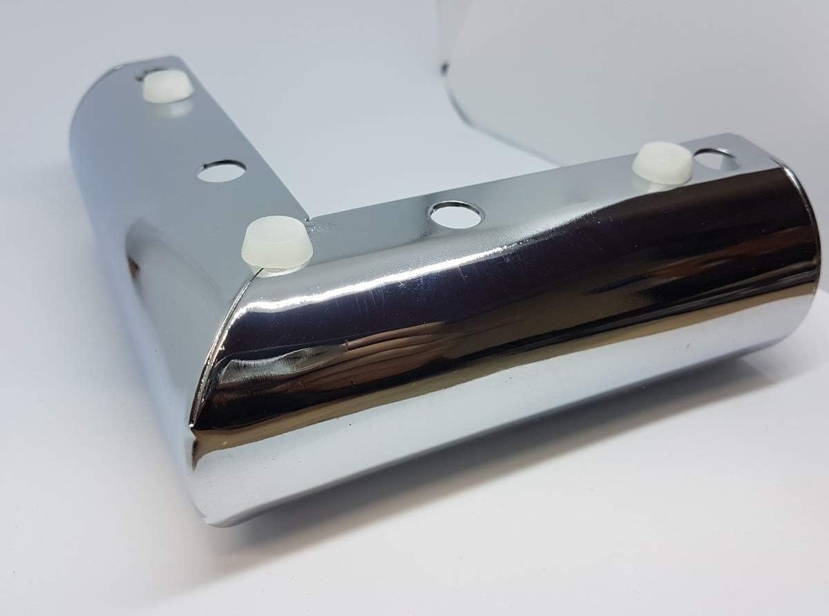 Metal Chrome L Shape Corner Feet Legs For Furniture Sofas Bed Chairs Stools