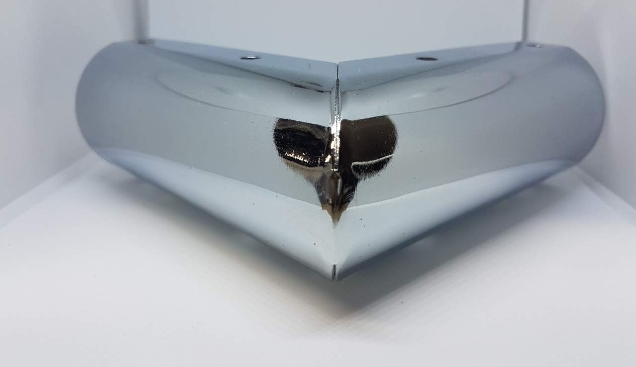 Metal Chrome L Shape Corner Feet Legs For Furniture Sofas Bed Chairs Stools