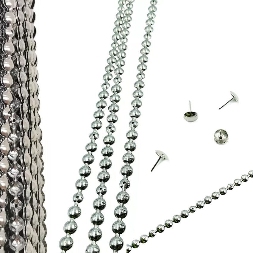 Silver Upholstery Beading Decorative Nails Stud Strip Tacks for Crafts Beds Furniture Sofa