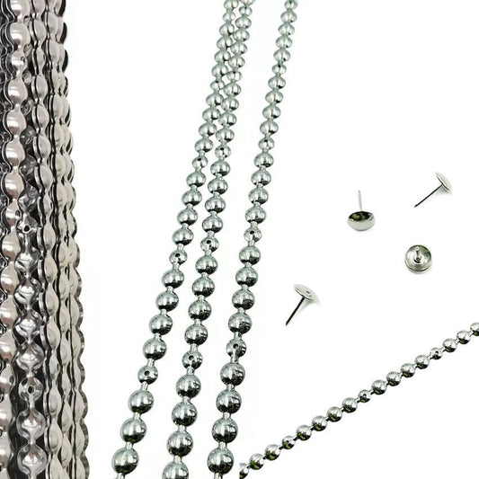 Silver Upholstery Beading Decorative Nails Stud Strip Tacks for Crafts Beds Furniture Sofa