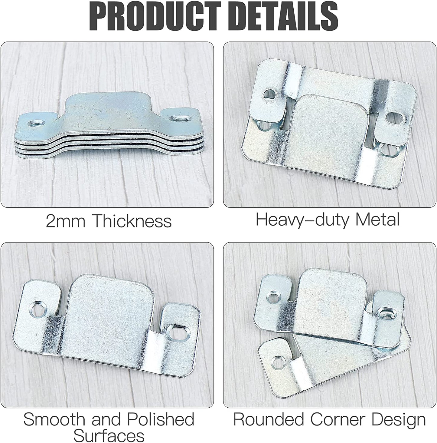 Metal Interlocking Brackets For Headboard Wall Clips Corner Sofa Connecting Divan Bed Base