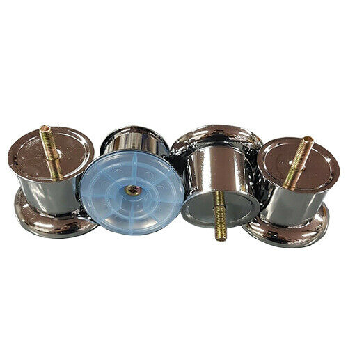 Chrome-plated metal furniture feet or sofa legs.