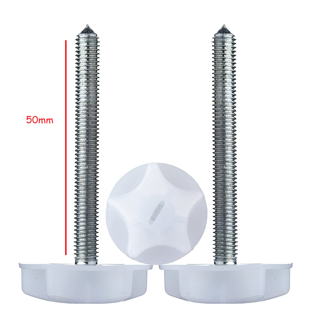 M8 HEADBOARD BOLTS SCREWS WITH FIXED WASHERS FIXINGS FOR DIVAN BED 50mm - 90mm