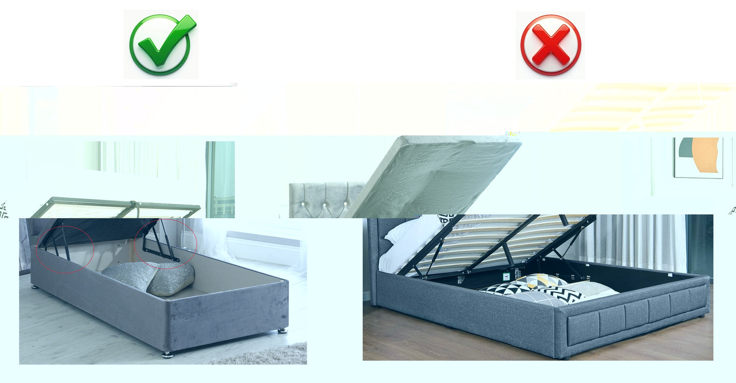 Divan Ottoman Hinges Storage Bed Mechanism Lift Up bed & Gas Struts