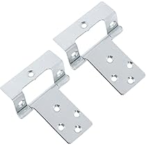 LARGE CRANKED HINGES 50mm SILVER FLUSH Wood Cupboard Door Hang Boat Caravan
