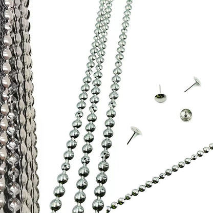 Silver Upholstery Beading Decorative Nails Stud Strip Tacks for Crafts Beds Furniture Sofa
