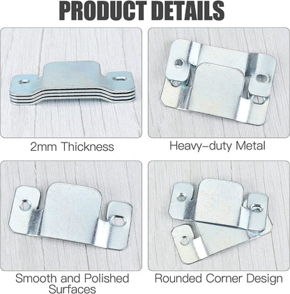 Metal Interlocking Brackets For Headboard Wall Clips Corner Sofa Connecting Divan Bed Base