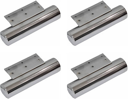 Chrome pipe feet — 4 piece
