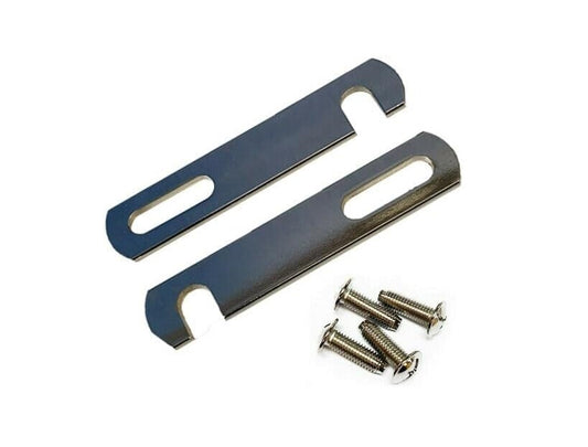 Divan Bed Base Connecting Link Bars Silver Nickle Plated Bar & Bolts 98mm - 200mm