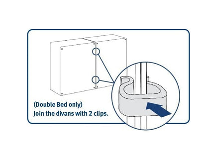 Plastic Divan Base U Clips for bed base replacement clips double super king